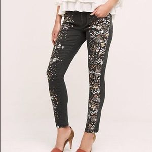 Anthropologie Pilcro Floral Skinny Jeans